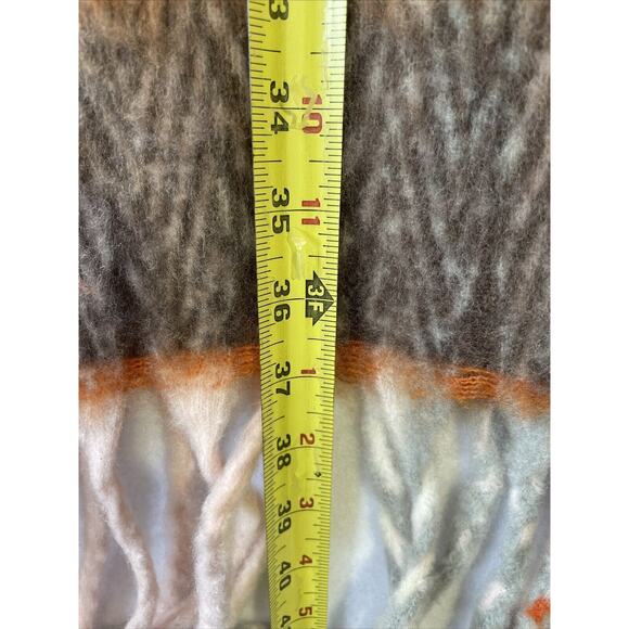 Celtic Ore Authentic Irish Knitwear Brown Orange Wool Blend Scarf 72X 20 NWT - Picture 7 of 12
